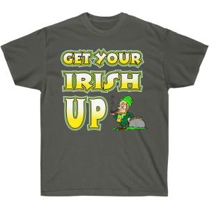 Greekgear Get Your Irish Up – St. Patrick’s Day Irish T-Shirt(Dark Heather)