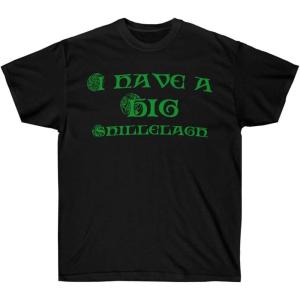 Greekgear I Have A Big Shillelagh – St. Patrick’s Day Irish T-Shirt(Black)