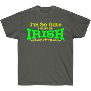 Greekgear I’m So Cute, I Must Be Irish – St. Patrick’s Day Irish T-Shirt(Dark Heather)