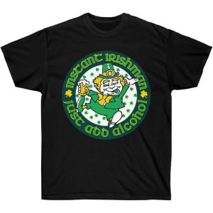 Greekgear Instant Irishman – Just Add Alcohol – St. Patrick’s Day Irish T-Shirt(Black)