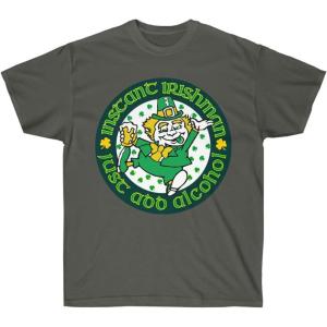 Greekgear Instant Irishman – Just Add Alcohol – St. Patrick’s Day Irish T-Shirt(Dark Heather)