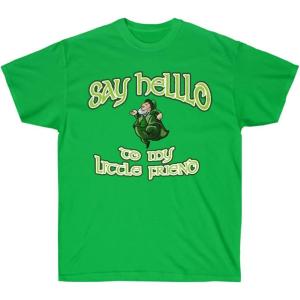Greekgear Say Hello to My Little Friend – St. Patrick’s Day Irish T-Shirt(Irish Green)