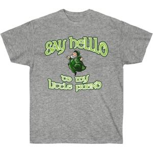 Greekgear Say Hello to My Little Friend – St. Patrick’s Day Irish T-Shirt(Sport Grey)