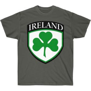 Ireland – 3 Leaf Clover – St. Patrick’s Day Irish T-Shirt(Dark Heather)