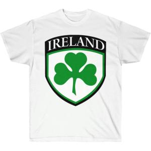 Ireland – 3 Leaf Clover – St. Patrick’s Day Irish T-Shirt(White)