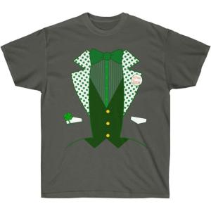 Irish St. Paddy’s Day Tuxedo Tee – St. Patrick’s Day Irish T-Shirt(Dark Heather)