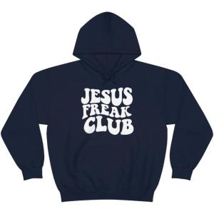 Jesus Freak – Christian Hoodie Sweatshirt(Navy)