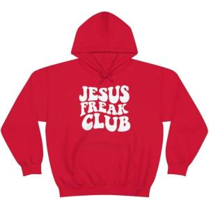 Jesus Freak – Christian Hoodie Sweatshirt(Red)