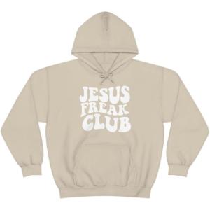 Jesus Freak – Christian Hoodie Sweatshirt(Sand)