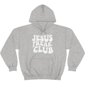 Jesus Freak – Christian Hoodie Sweatshirt(Sport Grey)