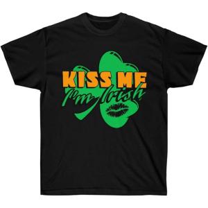 Kiss Me I’m Irish – St. Patrick’s Day Irish T-Shirt(Black)