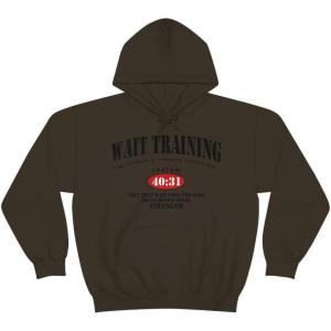 Wait Training The Ultimate In Strength Training Hoodie(Dark Chocolate)