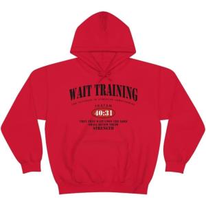 Wait Training The Ultimate In Strength Training Hoodie(Red)