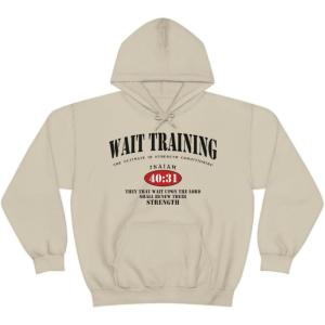 Wait Training The Ultimate In Strength Training Hoodie(Sand)