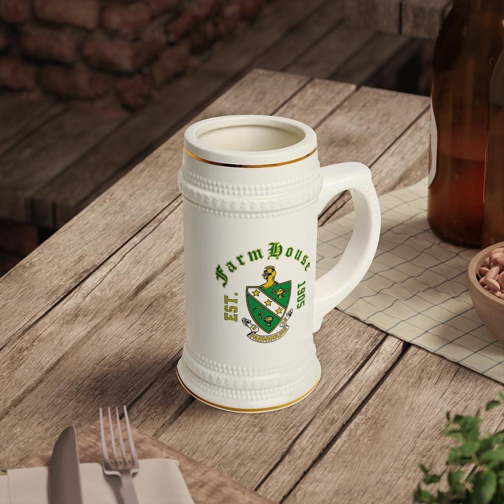 imageGreekgear Farmhouse Collectors Crest amp Year Ceramic Stein Tankard