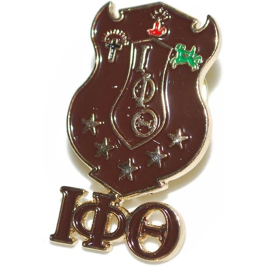 imageIota Phi Theta 3d Color Shield W Letters Pins