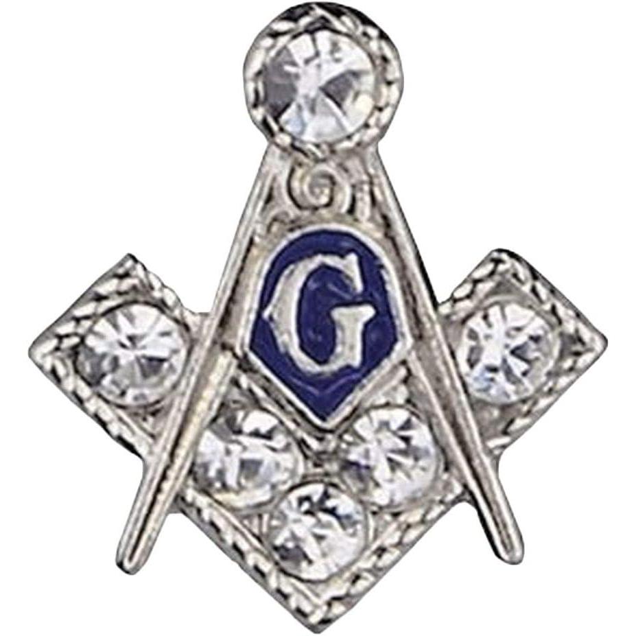 imageMason 38 Inches Stone Lapel Pin in Silver