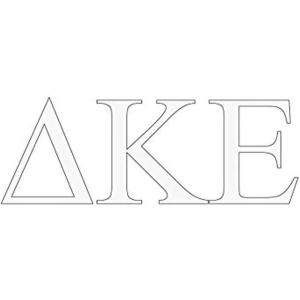 Delta Kappa Epsilon DKE Greek Letter Window Sticker Decal