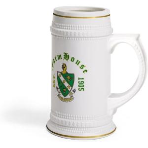 Greekgear Farmhouse Collectors Crest & Year Ceramic Stein Tankard