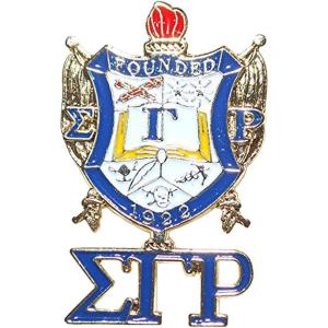 Sigma Gamma Rho 3D Color Shield Pins