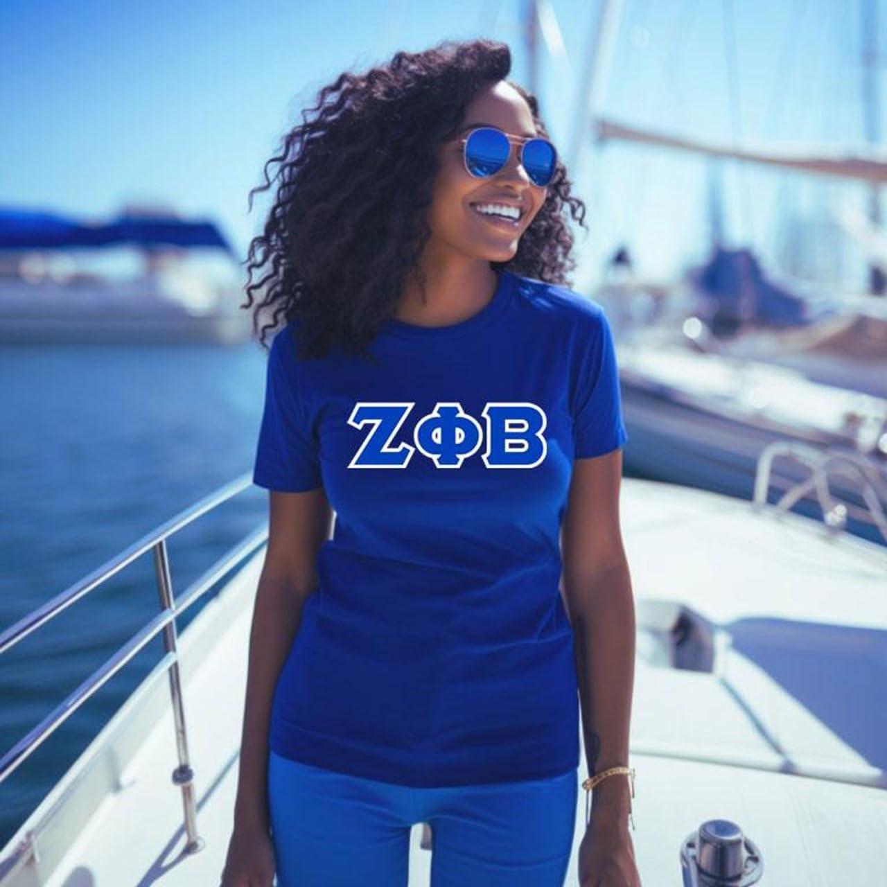 imageZeta Phi Beta Lettered ShirtsRoyal Blue