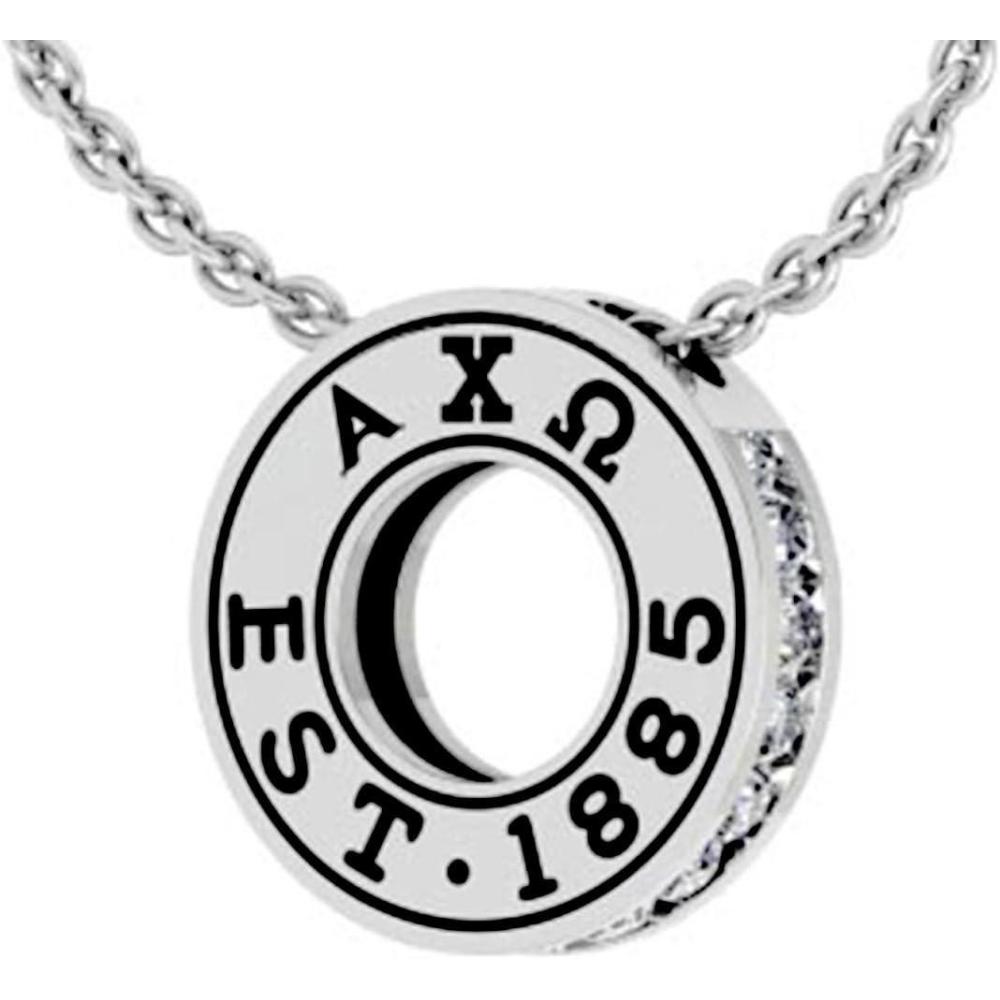 imageGreekgear Alpha Chi Omega Circle Established Charm Necklace