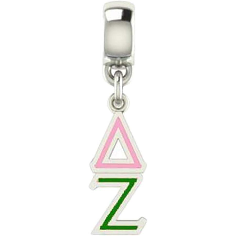 imageGreekgear Delta Zeta ColorFilled Stainless Lavaliere Necklace