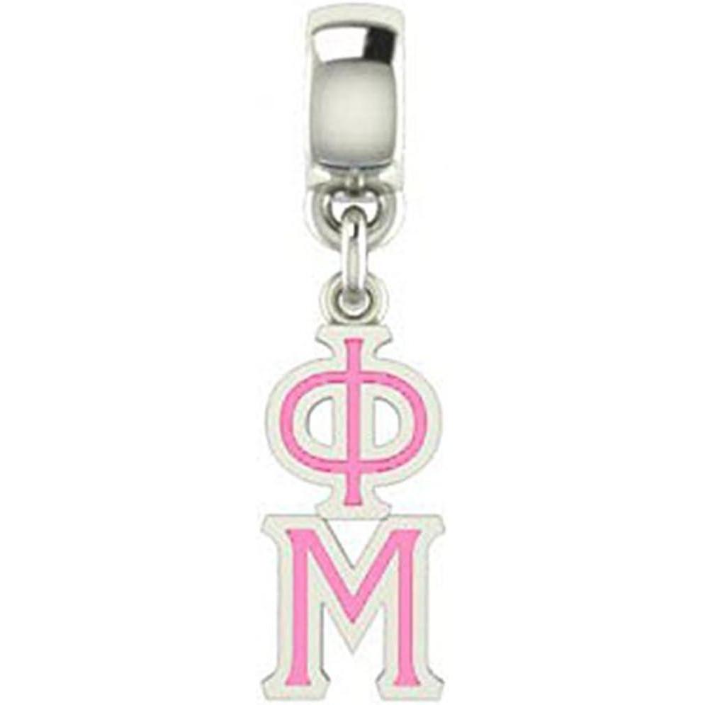 imageGreekgear Phi Mu ColorFilled Stainless Lavaliere Necklace