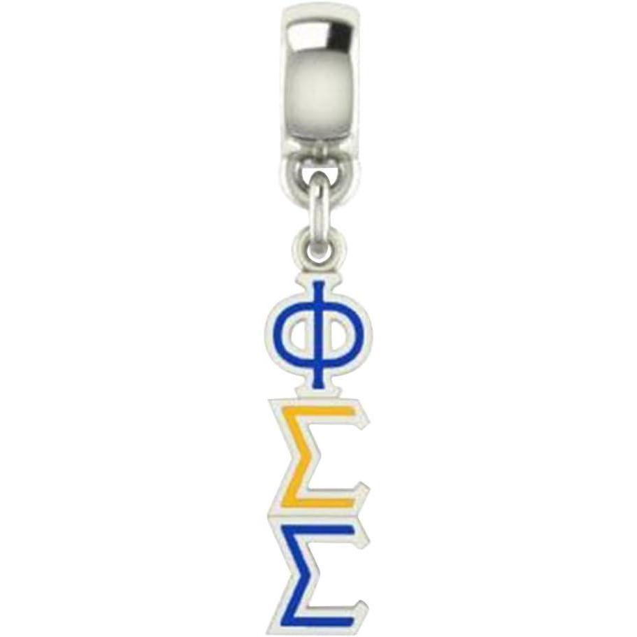 imageGreekgear Phi Sigma Sigma ColorFilled Stainless Lavaliere Necklace
