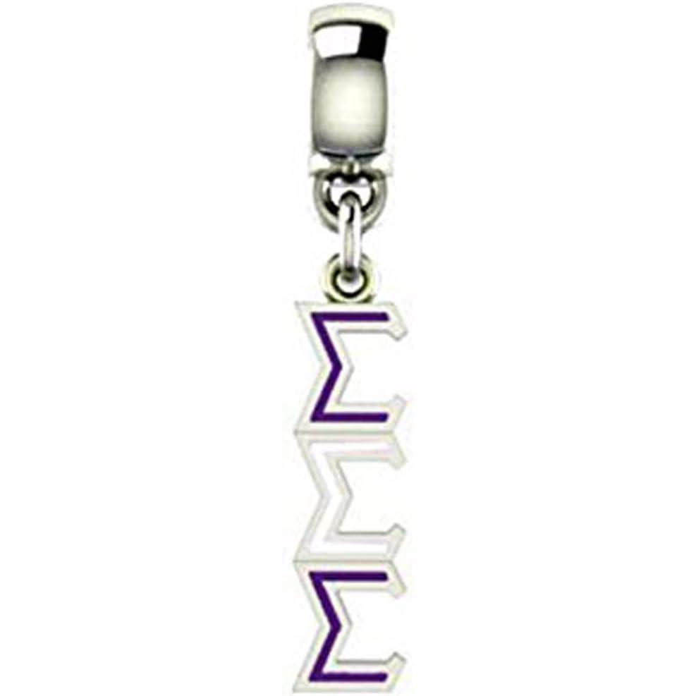 imageGreekgear Sigma Sigma Sigma ColorFilled Stainless Lavaliere Necklace