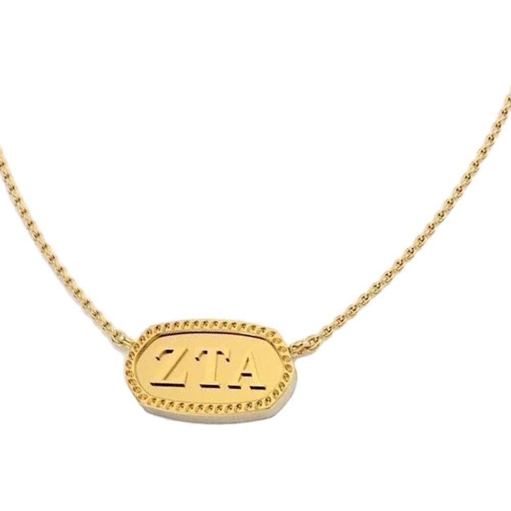 imageGreekgear Zeta Tau Alpha ZTA Athena NecklaceGold Plated