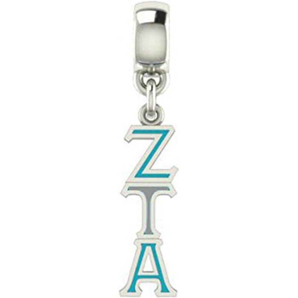 imageGreekgear Zeta Tau Alpha ZTA ColorFilled Stainless Lavaliere Necklace