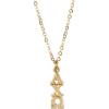 Greekgear Alpha Chi Omega Gold Plated Lavaliere Necklace