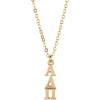 Greekgear Alpha Delta Pi Gold Plated Lavaliere Necklace