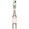 Greekgear Alpha Omicron Pi AOII Color-Filled Stainless Lavaliere Necklace