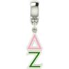 Greekgear Delta Zeta Color-Filled Stainless Lavaliere Necklace
