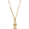 Greekgear Delta Zeta Gold Plated Lavaliere Necklace