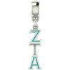 Greekgear Zeta Tau Alpha ZTA Color-Filled Stainless Lavaliere Necklace
