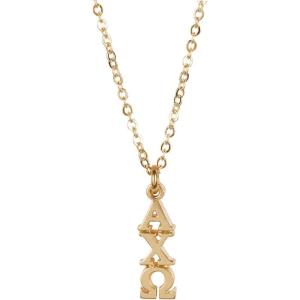 Greekgear Alpha Chi Omega Gold Plated Lavaliere Necklace