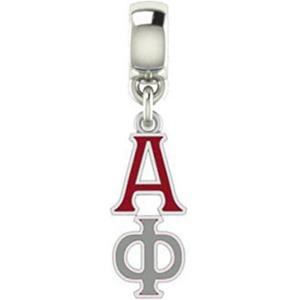 Greekgear Alpha Phi Color-Filled Stainless Lavaliere Necklace