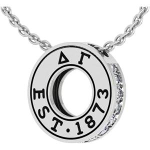 Greekgear Delta Gamma Circle Established Charm Necklace