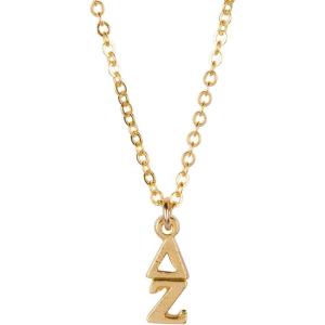 Greekgear Delta Zeta Gold Plated Lavaliere Necklace