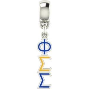 Greekgear Phi Sigma Sigma Color-Filled Stainless Lavaliere Necklace