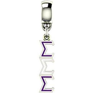 Greekgear Sigma Sigma Sigma Color-Filled Stainless Lavaliere Necklace