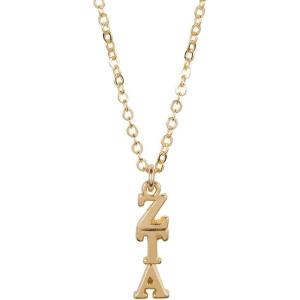 Greekgear Zeta Tau Alpha ZTA Gold Plated Lavaliere Necklace