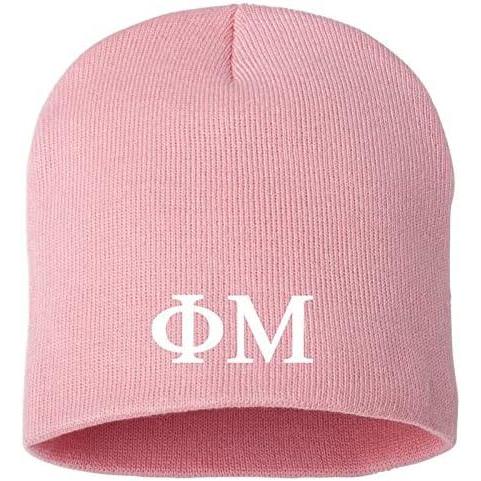 imageGreekgear Phi Mu 8 Inch Beanie Pink
