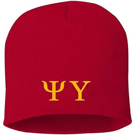 imageGreekgear Psi Upsilon 8 Inch Beanie Red