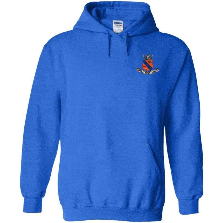 imageKappa Delta Rho Crest Shield Emblem Hooded SweatshirtRoyal Blue