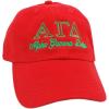 Alpha Gamma Delta Script Cap(Red W/Red/Lime Green Thread Color)