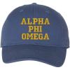 Alpha Phi Omega Pigment Dyed Baseball Cap(Navy W/Light Gold Thread Color)